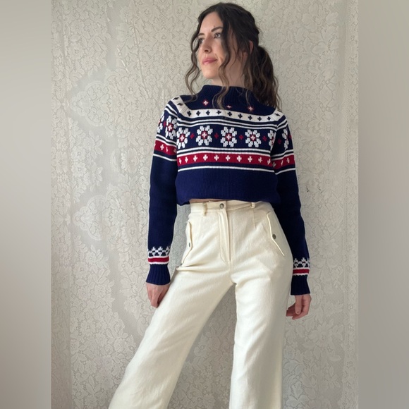 Vintage Ralph Lauren Petite High-Waisted Wool Blend Cream Pants - Picture 9 of 16